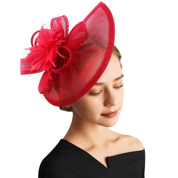 Women Fascinator Hats Tea Party Hat Vintage Pillbox Hat Headband For 8539